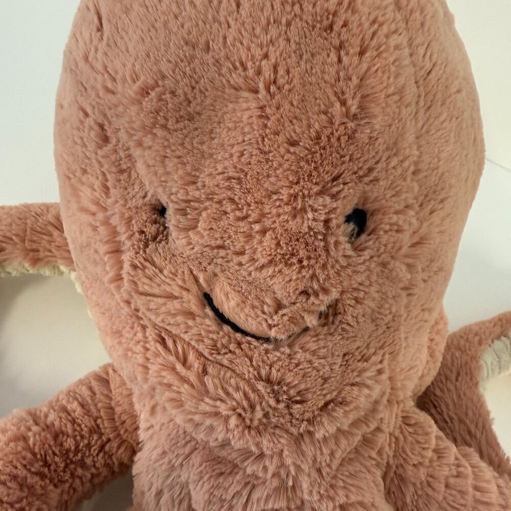Jellycat Odell Octopus Pink Plush Stuffed Animal Large - Picture 4 of 6